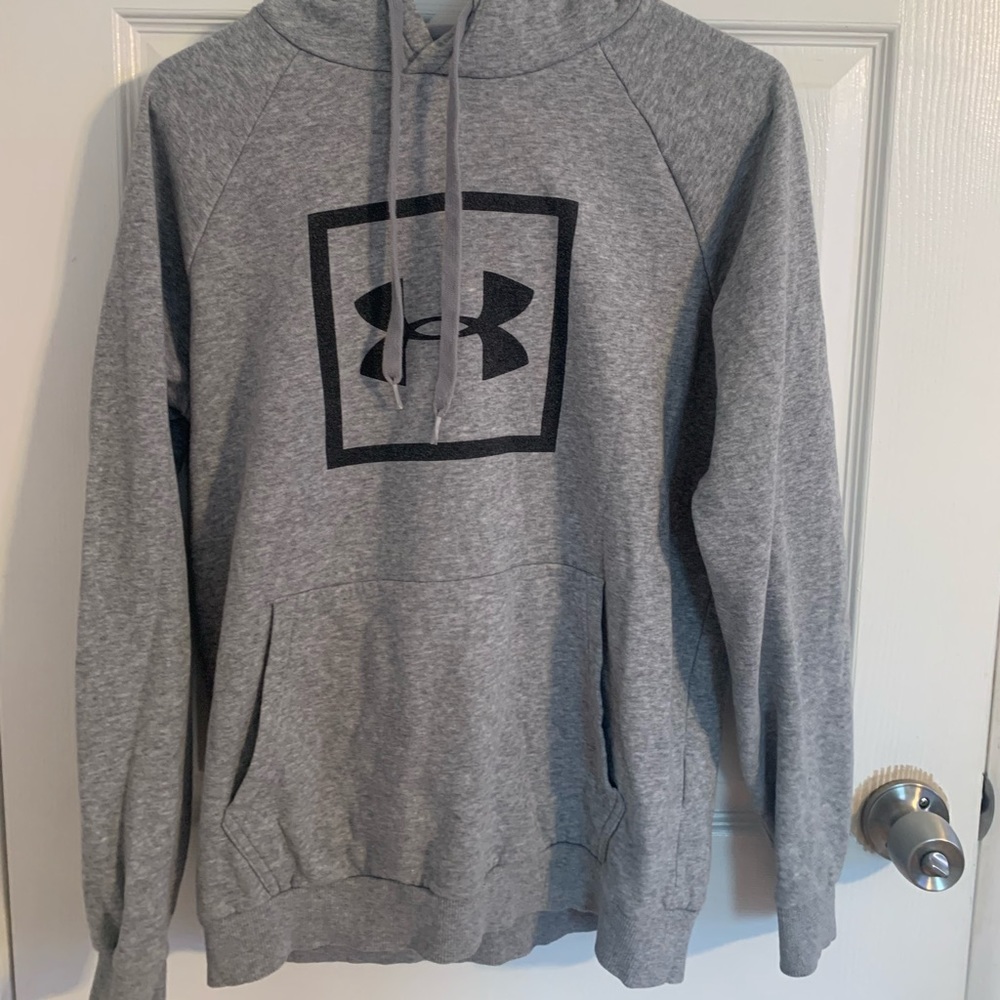 Mens grey under armour sweatshirt